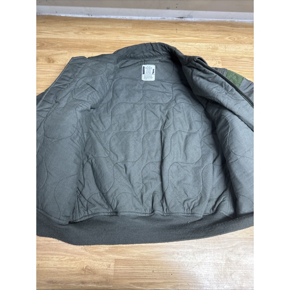 Flyers Cold Weather Jacket CWU 45/P Men's Green Flight Bomber Military Large - Picture 5 of 7
